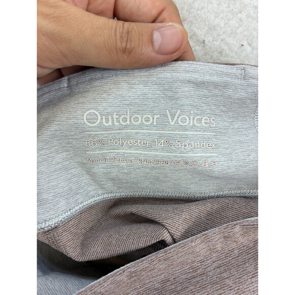Outdoor Voices Colorblock 7/8‎ Leggings Women’s Medium Brown Gray Red Stretch - Picture 8 of 9